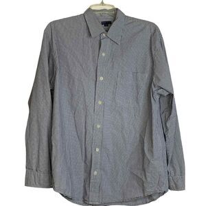 BKE Buckle Shirt Size Medium Button Front Blue Check Mens 100% Cotton‎ LS